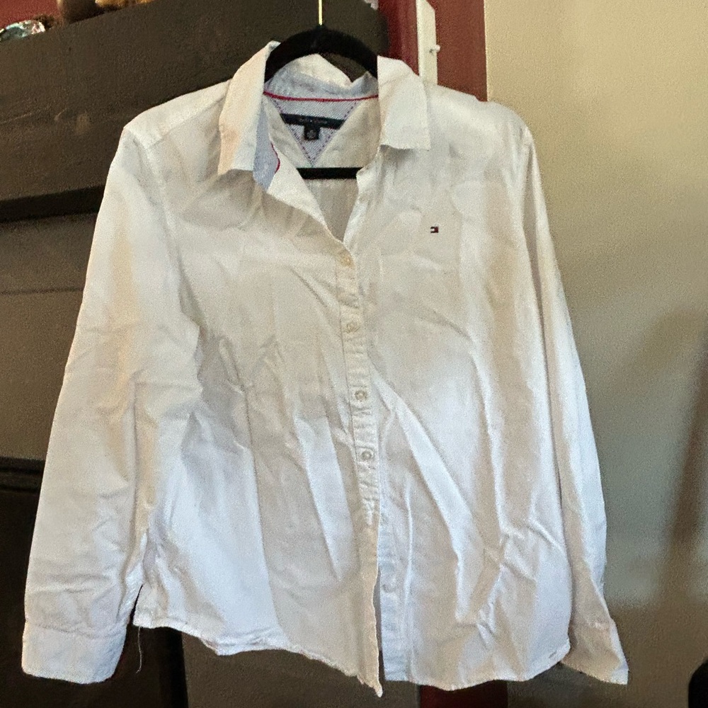 Tommy Hilfiger Crisp White Collared Shirt